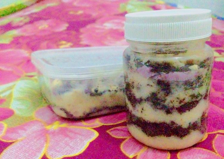 Resep Oreo Cheesecake With Oat Bread #NoBaked #CakeinJar
