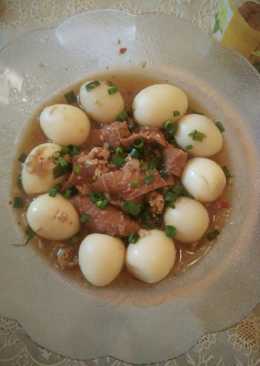 Telur puyuh saus tiram