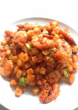 Udang balado pedas