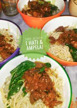 Mie Ayam (Hati dan Ampela) Homemade