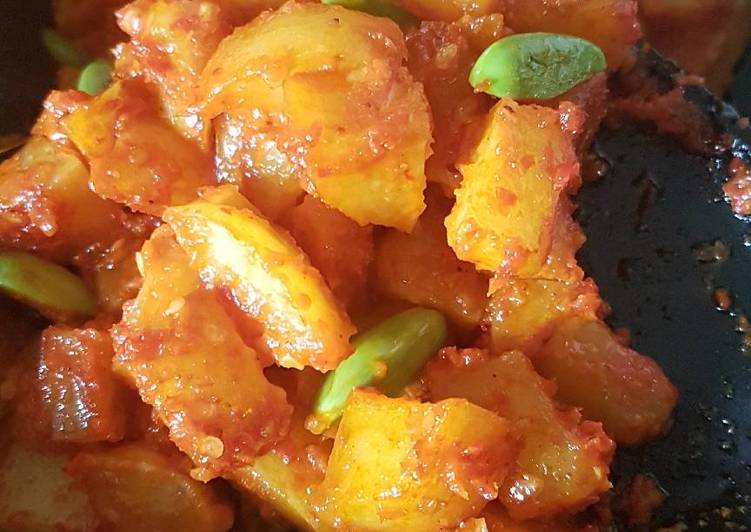 resep makanan Balado kentang pete