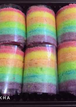 Rainbow Mini Roll Cake