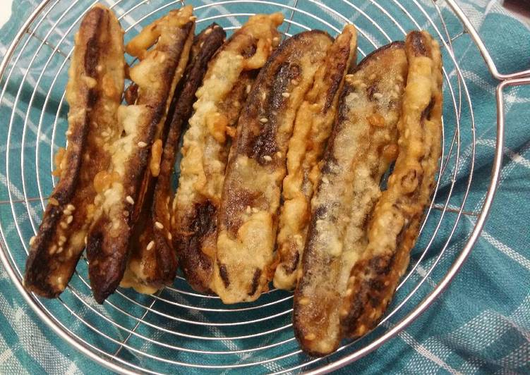 bahan dan cara membuat Sale pisang goreng wijen