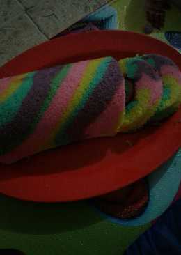 Rainbow roll cake alakadarnya