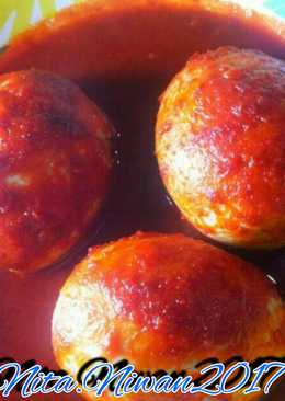 Hintalu Masak Habang (telur bumbu Bali)