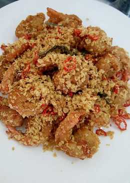 Udang goreng nestum (oatmeal)