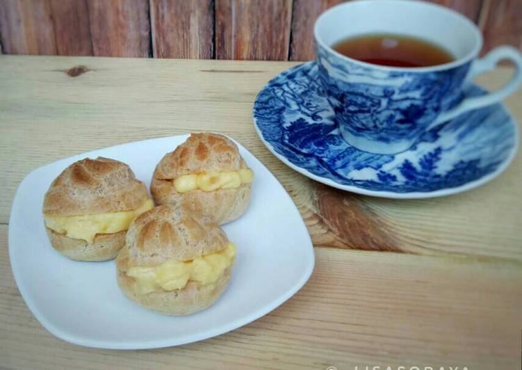 bahan dan cara membuat Choux pastry / kue soes