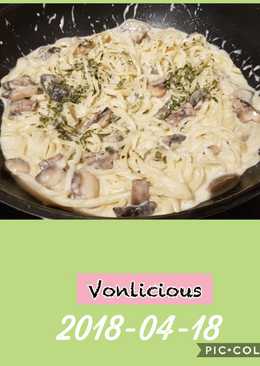 Linguine creamy garlic mushroom
