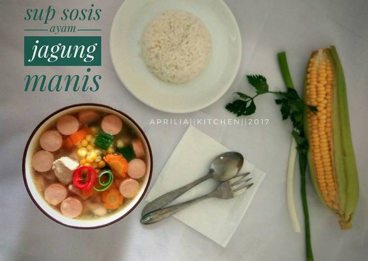 Resep Sup sosis ayam jagung manis #postingrame2_sop - aprilia_kitchen