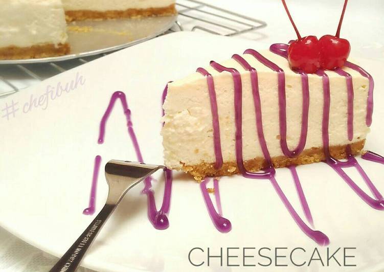 bahan dan cara membuat Cheesecake (unbaked)