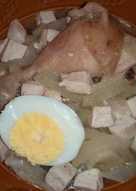 Lontong kuah opor ayam telur tahu manisa (sehat tanpa santan)