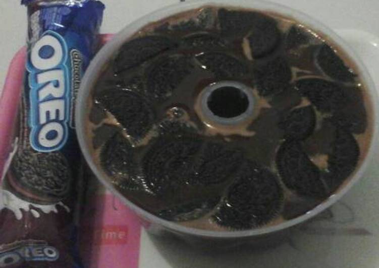 resep makanan Puding oreo coklat praktis rasanya nyoklat banget