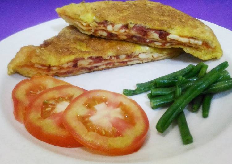 gambar untuk cara membuat Monte Cristo Sandwich