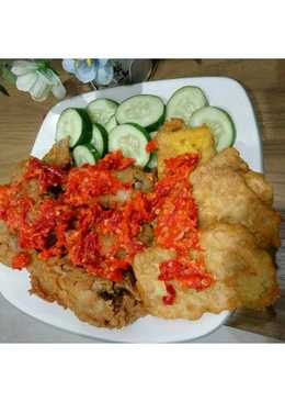 Ayam tahu tempe geprek