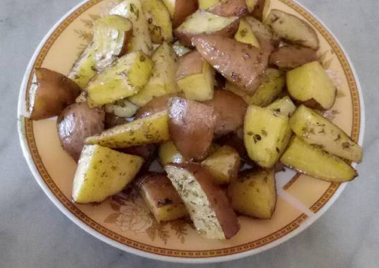 cara membuat Roasted potato / kentang panggang