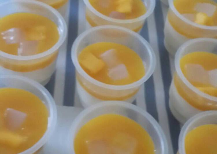 resep lengkap untuk Mango silky puding