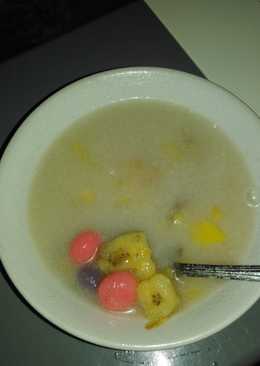 Kolak pisang istimewa bola pelangi