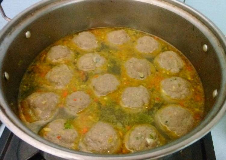 Resep Bakso ikan tongkol kuah bumbu Bali Dari Putu mirza afry imaningrum