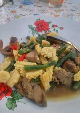 Tumis Baby Corn, Kacang, Ati