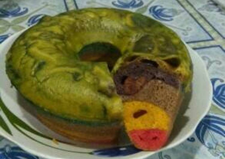 Resep Rainbow cake kukus By Priyanti Retno