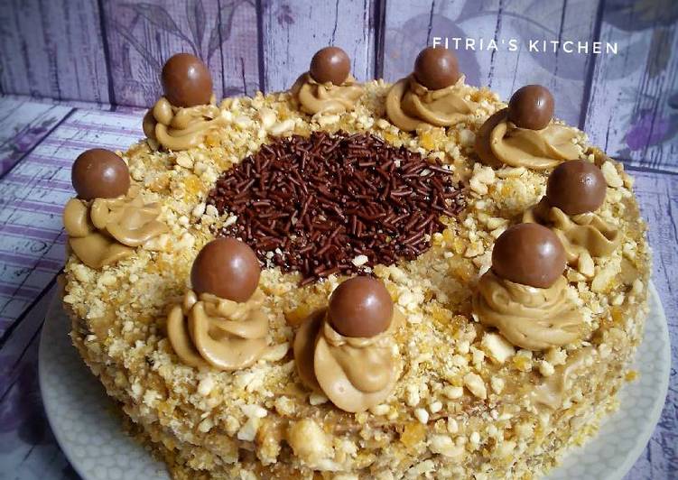 resep masakan Mocca Nougat Cake