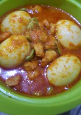 Telor udang kuah pedas