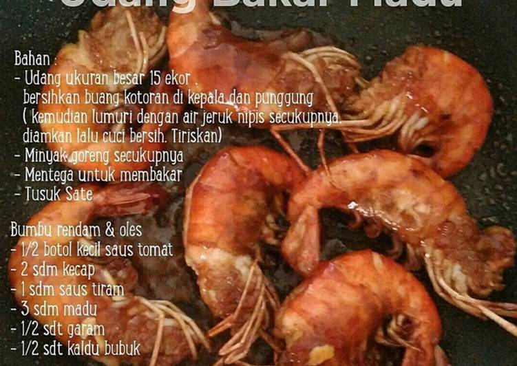 resep masakan Udang Bakar Madu Teflon (Udang Bakar Madu ala Mang Engking)