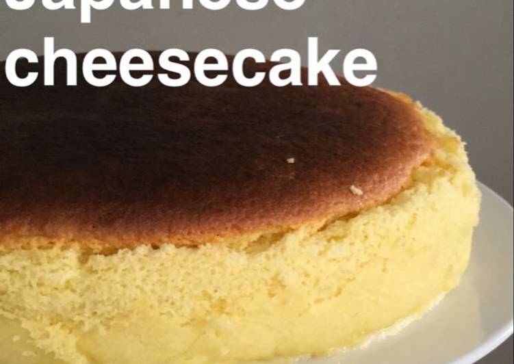 bahan dan cara membuat Japanese Cheesecake