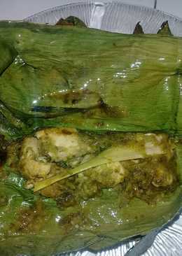 Ayam lado ijo bungkus daun pisang