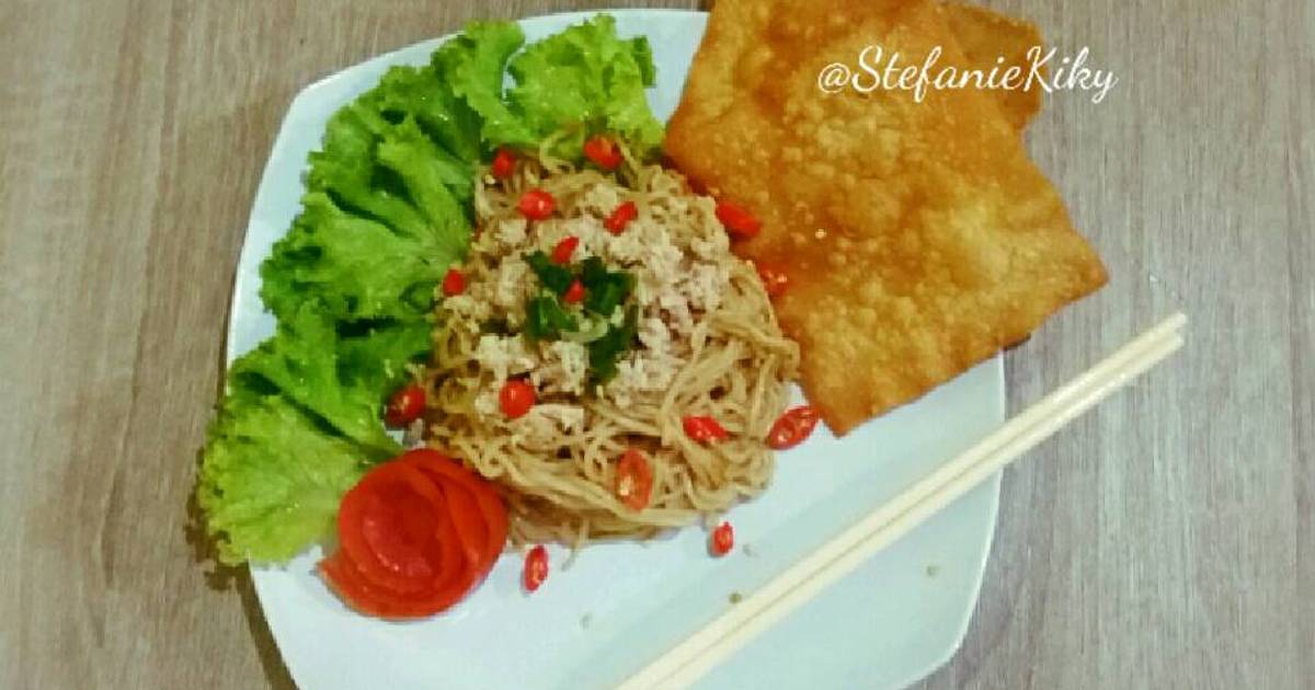 Resep Mie ayam goreng pedasss gilaaak ala Stefanie Kiky