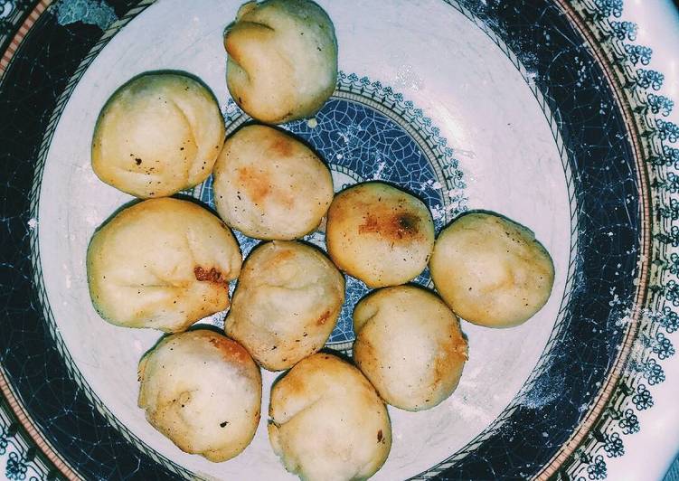 resep lengkap untuk Olos (cireng bulat isi ayam dan sosis)