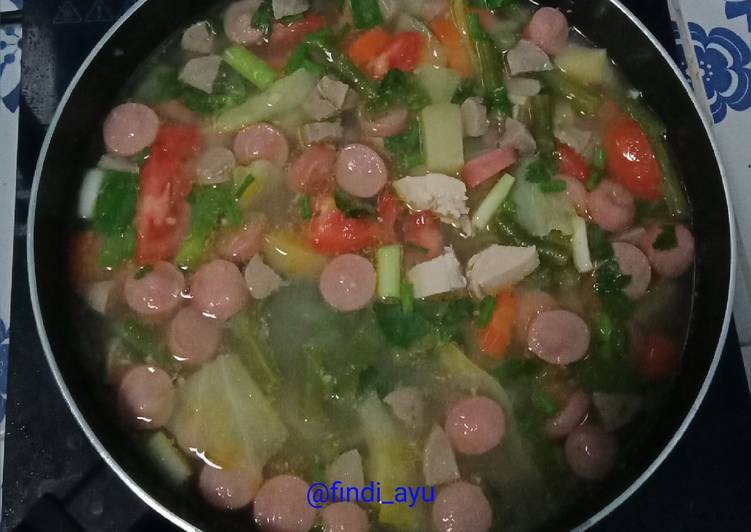 Resep Sayur Sop Ayam Bakso Sosis Simpel Dari Findi Ayu