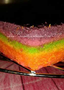 Steamed Rainbow Cake without Mixer