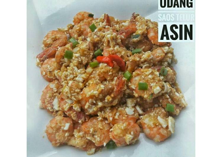 resep masakan Udang saus telor asin