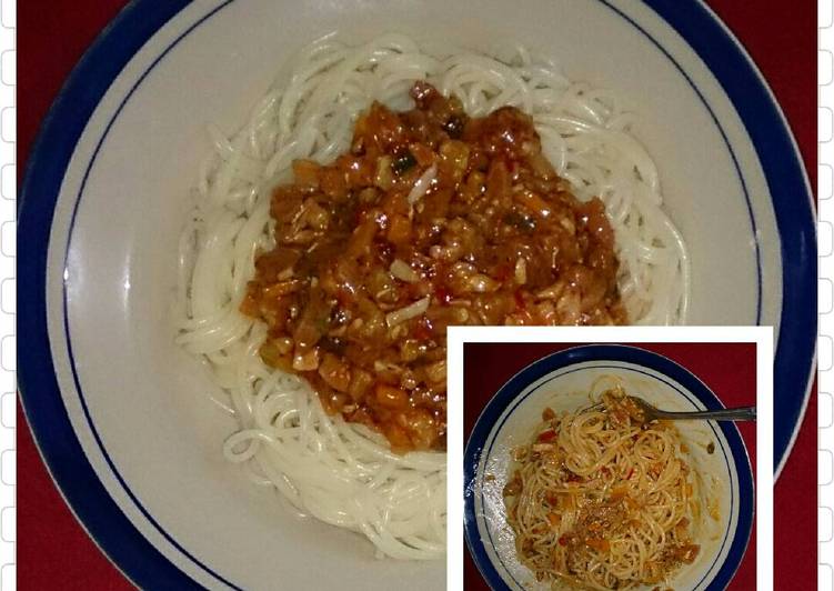 resep Spageti saus pedas