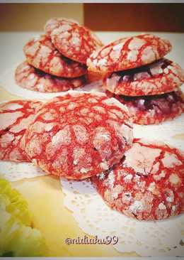 Red Velvet Crinkle Cookies