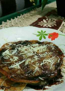 Banana cheese chocolate pancake