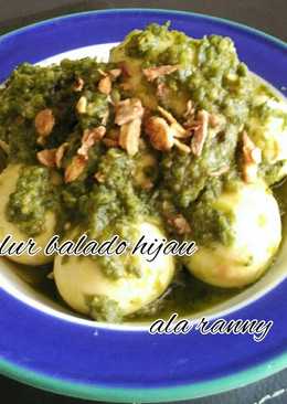 Telur balado hijau