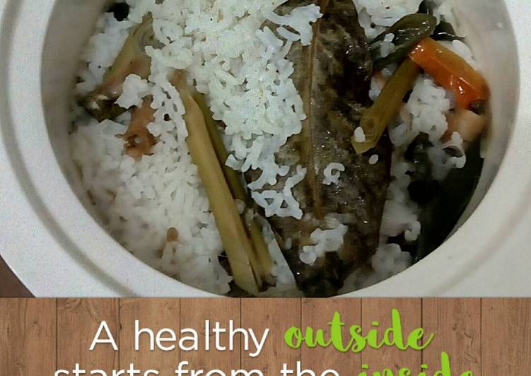 gambar untuk resep Nasi liwet cumi asin (with slowcooker)