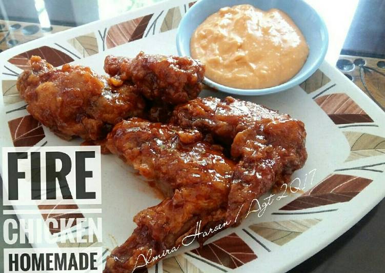 cara membuat Fire Chicken ala Richeese