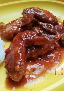 Fire Chicken Wings dan Saus Keju ala Richeese Factory