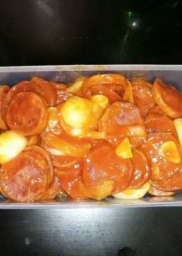 Saus pedas roll daging sapi