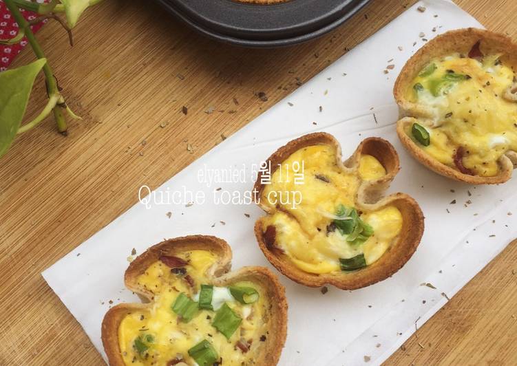 bahan dan cara membuat Quiche toast cup (quiche abal2 pake roti tawar)