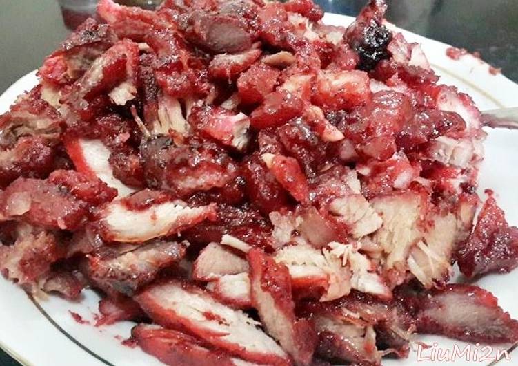 resep lengkap untuk Charsiu Honey / babi merah madu