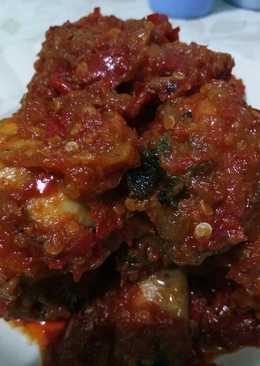 Ayam campur tempe balado gampang