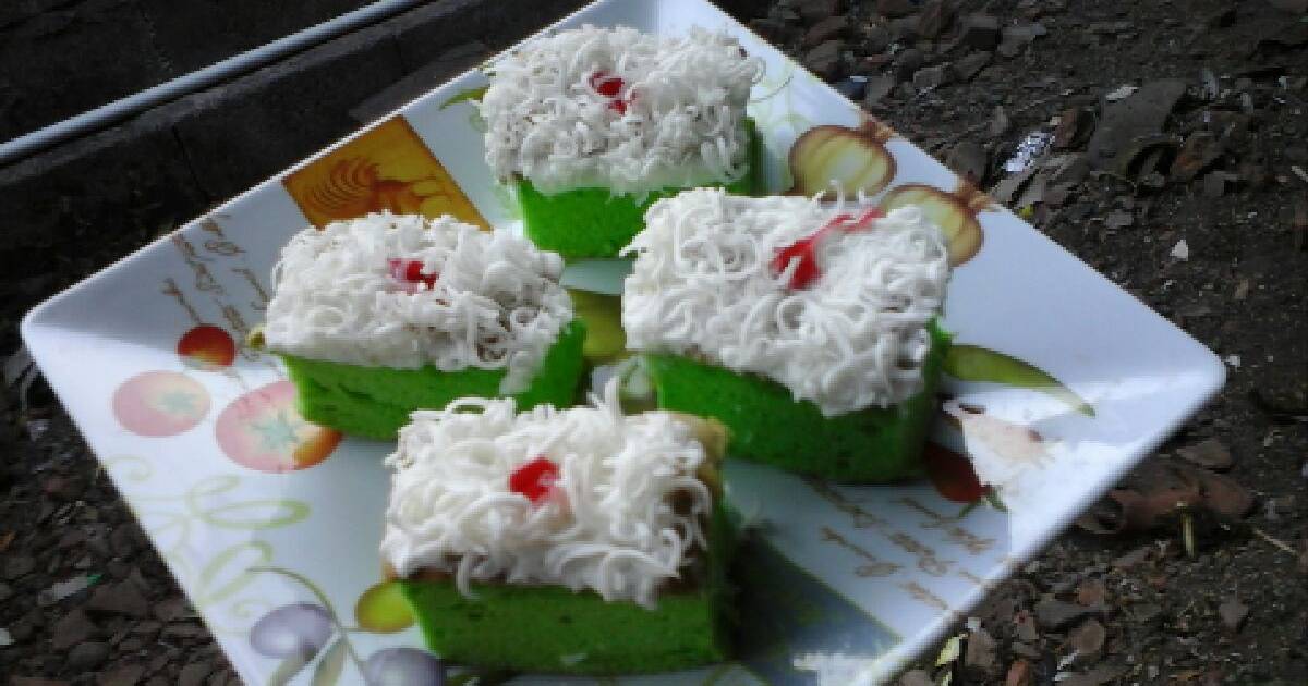 Resep Soft Cake Pandan ( cake potong )