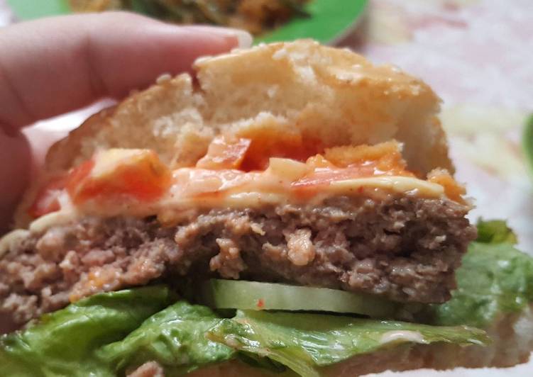 resep Burger sehat sederhana