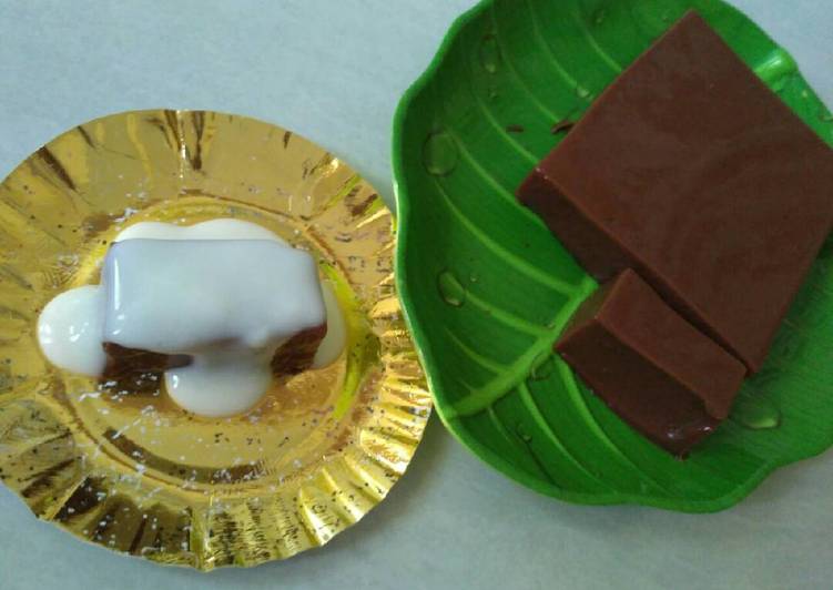 resep Pudding brownies with fla susu