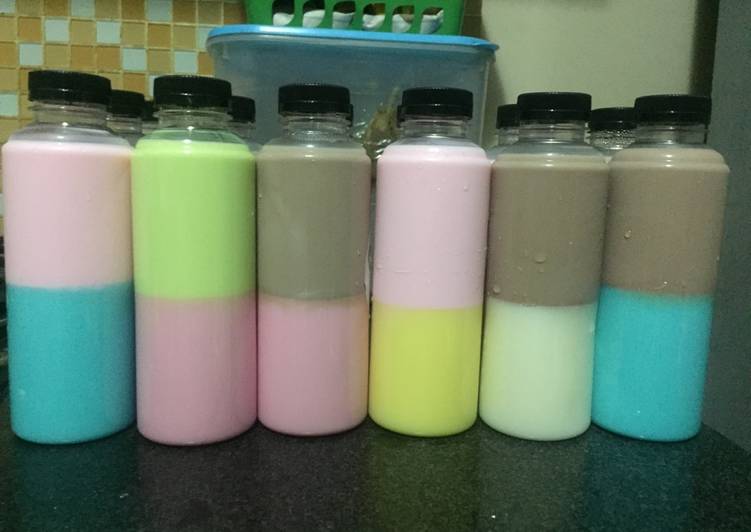 resep lengkap untuk Puding susu sedot