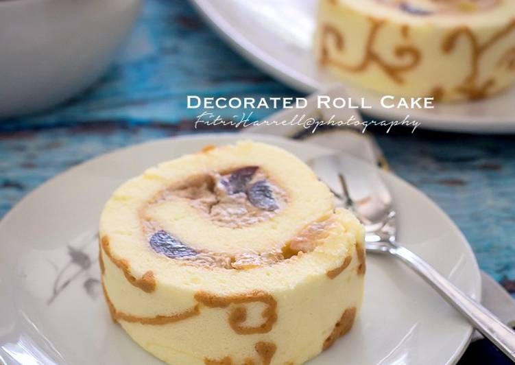 resep masakan Decorated Japanese Roll cake